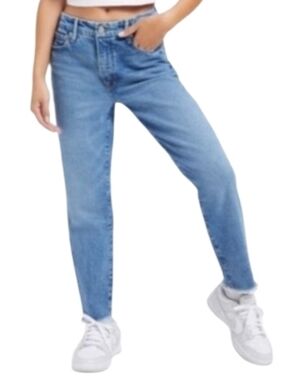 good american good girlfriend straight leg jeans raw hem size 16